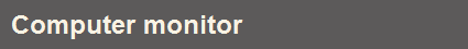 Computer monitor