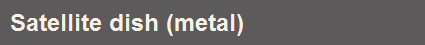 Satellite dish (metal)